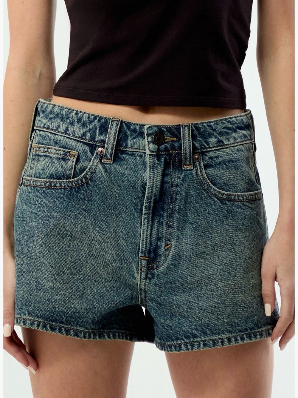 Urban Outfitters BDG Classic High-Rise Denim Shorts - Blue